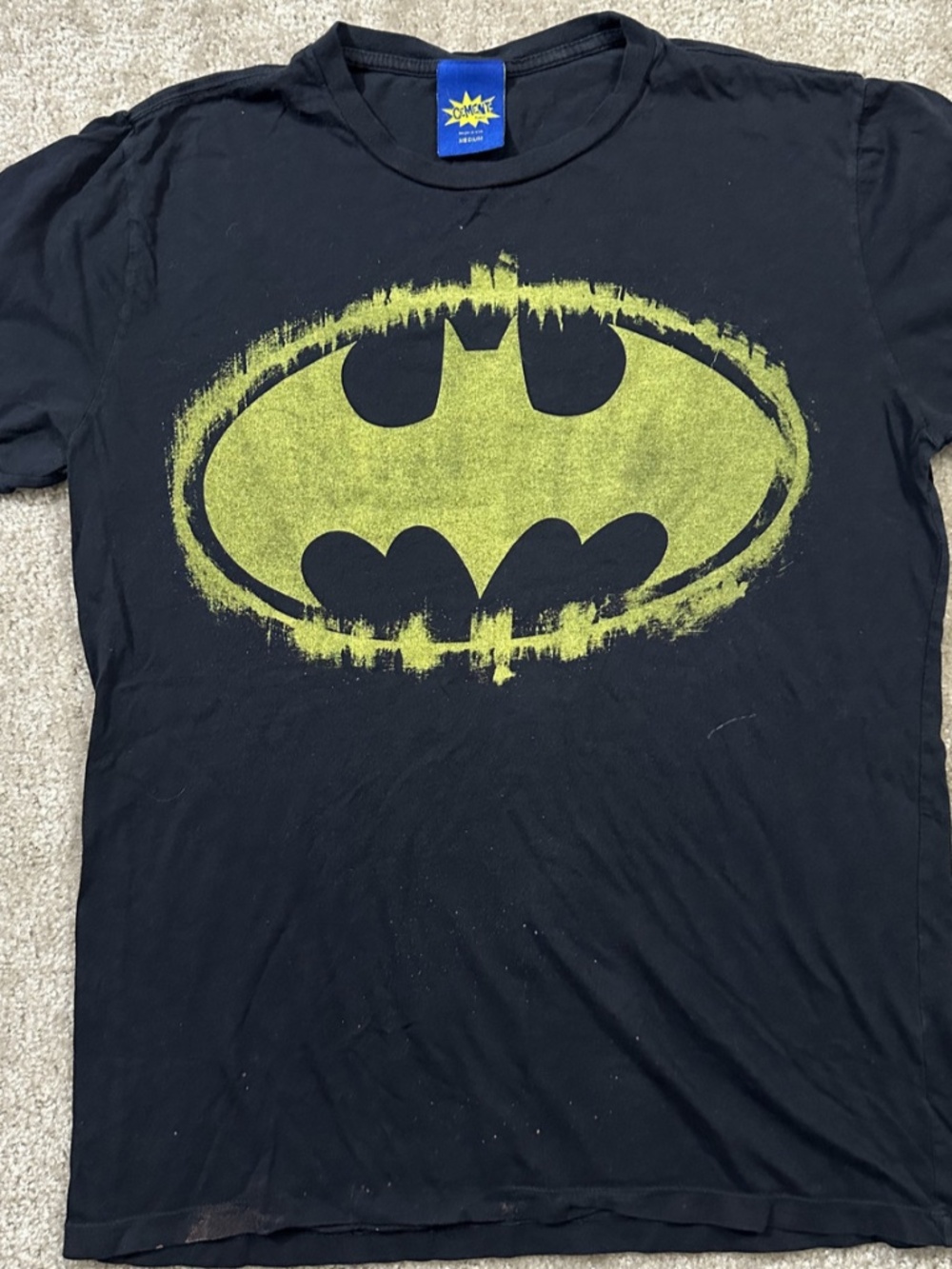 Vintage DC Comics Batman Cement Power Single stitch Men's Graphic T-Shirt Medium